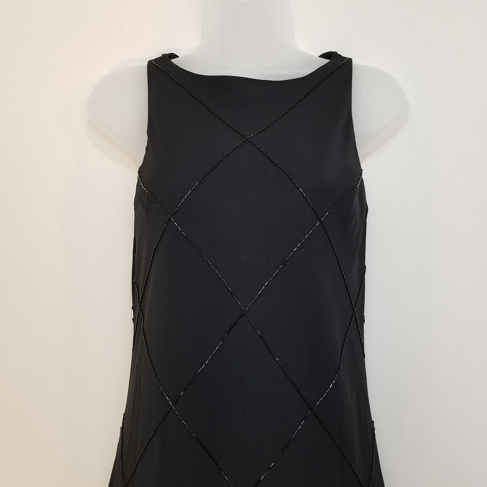 Jones New York black beaded maxi dress Size 6